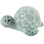 Tirelire tortue verte en cramique 18.5 cm