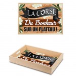 Plateau déco en bois - Corse - 35 x 23 cm Plateau déco en bois - Corse - 35 x 23 cm
