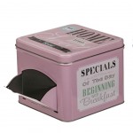 Boite Distributeur métallique rose Boite Distributeur métallique rose