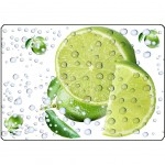 Surface de dcoupe Citron vert  en verre 28.5 x 20 cm