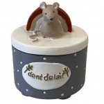 56218 - Boite à dents de lait arc en ciel et souris - Gris 56218 - Boite à dents de lait arc en ciel et souris - Gris