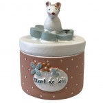 56214 - Boite à dents de lait souris - Pêche et bleu 56214 - Boite à dents de lait souris - Pêche et bleu