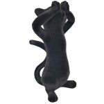 Figurine chat en résine Noire Floquée - Ne Voit Rien