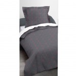 Parure de lit Gomix Polyester 140 x 200 cm - Gris