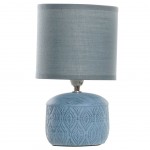 Petite Lampe en faïence bleue 24.5 cm
