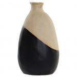 Vase en Grs Noir et beige 23 cm