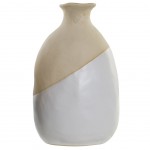 Vase en Grs Blanc et beige 18 cm