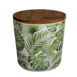 Pot en bambou - Tropiques feuilles Monstera 11 cm Pot en bambou - Tropiques feuilles Monstera 11 cm