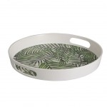 Plateau rond - Tropiques feuilles Kentia 30 cm Plateau rond - Tropiques feuilles Kentia 30 cm