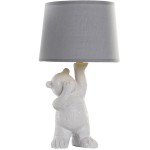 Lampe  poser ours gris 36 cm