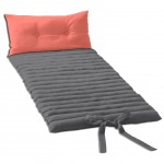 Natte de sol matelassée 65 x 165 cm - Gris et Orange Natte de sol matelassée 65 x 165 cm - Gris et Orange