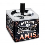 Cendrier poussoir métallique Bistrot Cendrier poussoir métallique Bistrot