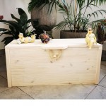Coffre en bois de pin - Blanc