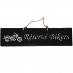 Plaque dcorative en bois - Rserv Bikers - NOIR
