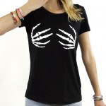 Tee-shirt femme squelette