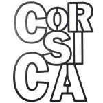 Mot dcoratif dcoup au laser - Corsica - noir