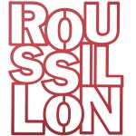 Mot dcoratif dcoup au laser - Roussillon - rouge