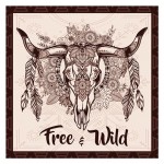 Cadre en toile Free Wild - Crâne de buffle Cadre en toile Free Wild - Crâne de buffle