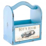Porte-magazines Modèle 2 en bois bleu aspect ancien Porte-magazines Modèle 2 en bois bleu aspect ancien