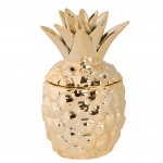 Boite en forme d'Ananas déco en céramique 15 cm Boite en forme d'Ananas déco en céramique 15 cm
