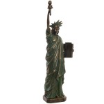 Figurine Statue de la Libert en rsine aspect bronze