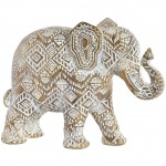 Statuette Éléphant blanc patiné Statuette Éléphant blanc patiné