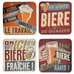 Set de 4 sous-verres - autour de la Bière Set de 4 sous-verres - autour de la Bière