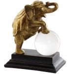 statuette Elephant sur globe de verre statuette Elephant sur globe de verre