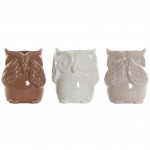 Set de 3 Vases Chouettes en Porcelaine 12 cm