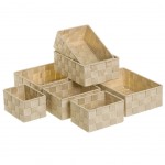 Set de 7 Panières déco beiges Set de 7 Panières déco beiges