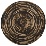 Tapis rond 120 cm Nature et Noir Tapis rond 120 cm Nature et Noir