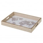 Plateau Mappemonde en bois Plateau Mappemonde en bois