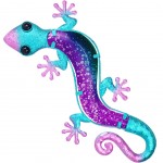 Gecko bleu décoratif murale 29 cm