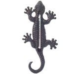 Thermomètre mural gecko en fonte
