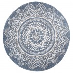 Tapis Mandala 90 cm - Gris Bleu