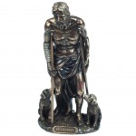 Statuette en polyrsine Saint Lazare de couleur bronze
