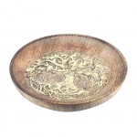 Plat déco en Manguier 22 cm - yggdrasil Plat déco en Manguier 22 cm - yggdrasil