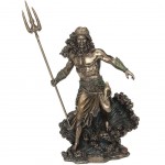 Statue Posidon en polyrsine de couleur bronze