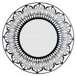 Décoration murale Miroir rosace de fleurs de papyrus Décoration murale Miroir rosace de fleurs de papyrus
