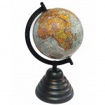 Décoration Globe Terrestre pied en bois - 24 cm