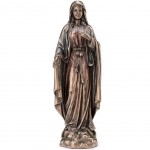 Statuette Vierge Marie en rsine aspect Bronze