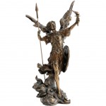Figurine Archange Uriel aspect bronze 35 cm