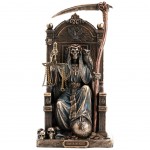 Statuette Santa Muerte en rsine aspect bronze