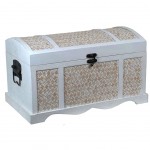 Coffre rtro en bois 35 cm