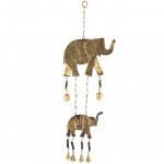 Mobile 6 clochettes lphants en mtal