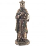 Statuette en polyrsine Sainte Thrse de couleur bronze