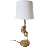 Lampe de table singe or 49 cm