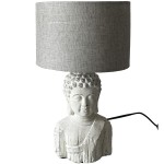 Lampe bouddha patin blanc