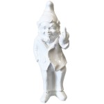 Petite statue en rsine Lutin grossier blanche