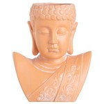 Cache pot Bouddha en cramique couleur terracotta